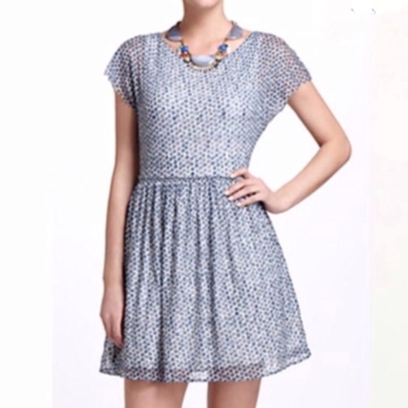 Anthropologie Weston Wear Frothed Dot Dress - Picture 1 of 8